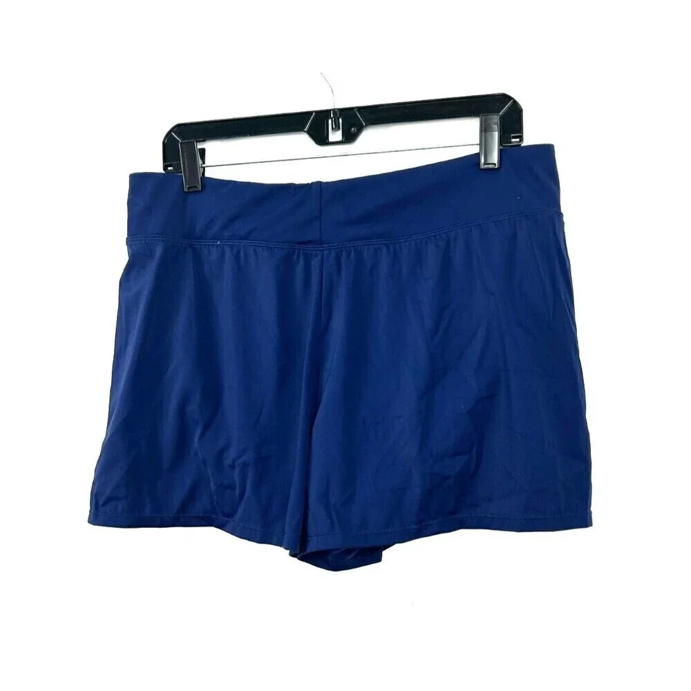 New Womens Swim Bottom Navy Boy Shorts Size 14 Summer Beach Vacation 1043H3 - Picture 4 of 9
